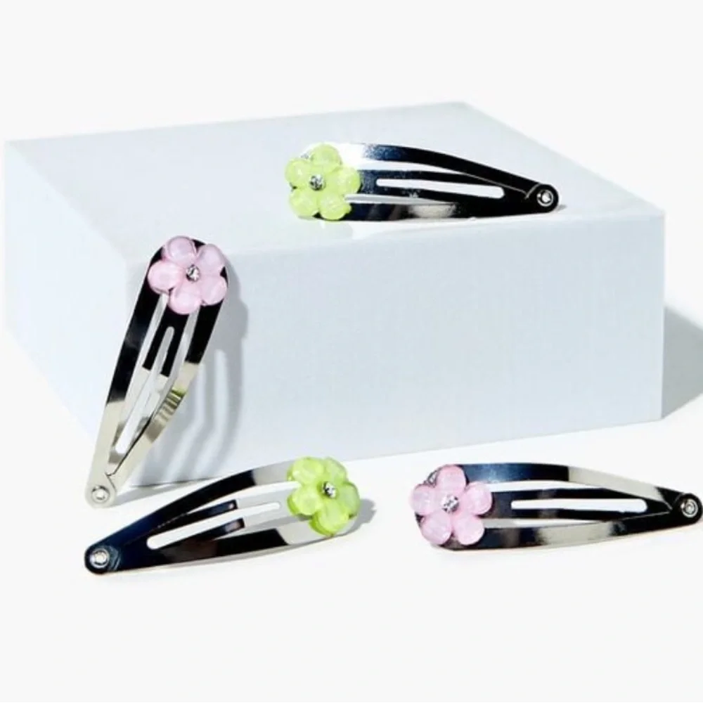 FLORAL SNAP HAIR CLIP SET